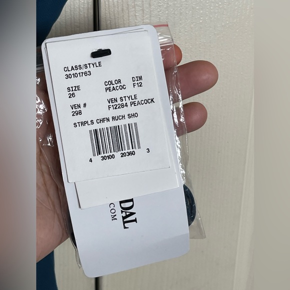 David’s Bridal Strapless Chiffon Short Dress Size 26 NWT - Picture 6 of 8